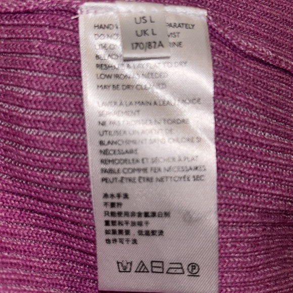 Free People (NWT) Pink Knit Faux Wrap Skirt w/straps - Sz Large - Picture 7 of 8